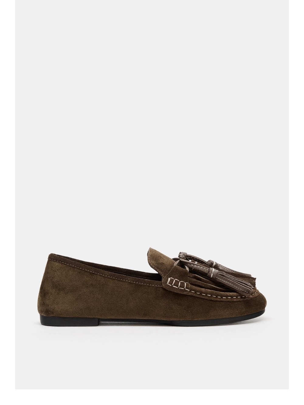Zara leather tassel loafers